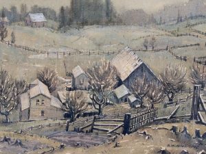 Bernard Middleton: ARIEL VIEW OF A FARM