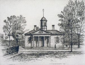 Caroline Helena Armington: THE OLD COURT HOUSE, WILLIAMSBURG, VIRGINIA  |  LAPLANDERS HUTS AT VAISALUOKTA, SWEDEN