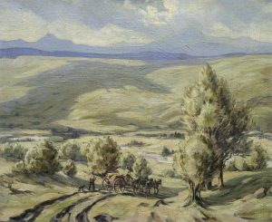Bernard Middleton: HAY WAGON IN THE FOOTHILLS