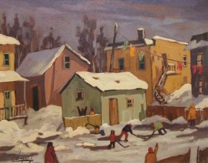 Claude Langevin: HOCKEY DANS LA COUR