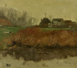 Bernardus Cornelis Noltee: HOUSES ON A CANAL