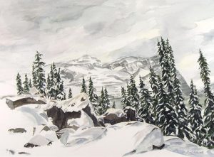 Merle Stewart McKee: SNOWIE MANTEL, LAKE O’HARA