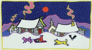Ted Harrison: SLEDDING