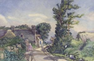 Georges Chavignaud: HOUSE OVERLOOKING THE ST. LAWRENCE  |  VILLAGE STREET