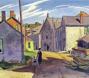 Alfred Joseph Casson: WALKING THROUGH TOWN