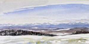 John Davenall Turner: FOOTHILLS AND DISTANT MOUNTAINS