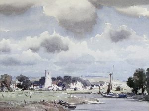 Alfred Crocker Leighton: RIVER EXE, NEAR EXETER, DEVON