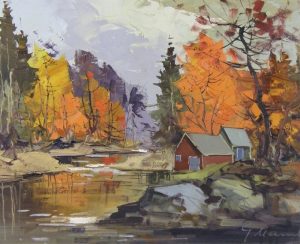 Geza (Gordon) Marich: CABIN ON THE RIVER, AUTUMN