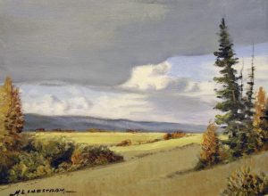 Matt Lindstrom: PRAIRIE SCENE WITH FOOTHILLS