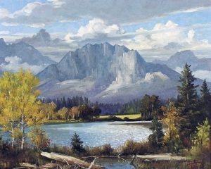 Duncan Mackinnon Crockford: MT. YAMNUSKA AND CHILVER LAKE (SEEBE, ALBERTA)