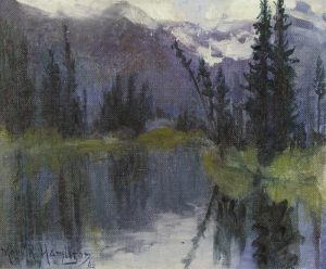 Mary Riter Hamilton: BOW RIVER, SAWBACK RANGE, BANFF