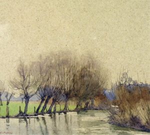 Walter Joseph Phillips: RIVERBANK WITH TREES