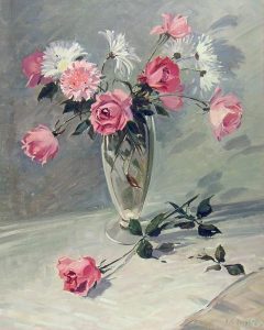 Alfred Crocker Leighton: ROSES AND DAISIES