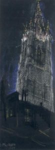 Joseph Francis Plaskett: CHURCH SPIRE IN EVENENG LIGHT