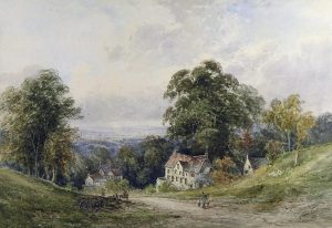 Vernon Earp: PASTORAL SCENE WITH COUNTRY ROAD