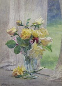 Arthur Winter-Shaw: ROSES ON A  WINDOW LEDGE