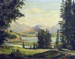 Duncan Mackinnon Crockford: ROCKY MOUNTAINS AND LAKE, SUMMER