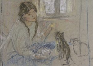 Mary Alexandra Bell Eastlake: GIRL WITH HER CAT