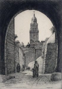 Caroline Helena Armington: CHURCH OF THE DORMITION AND OLD CITY WALL, JERUSALEM