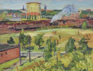 Jack Beder: FREIGHT YARDS, AUTUMN, MILL