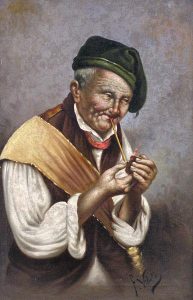 F. Vitale: OLD MAN WITH PIPE  |  OLD WOMAN WITH HEAD SCARF