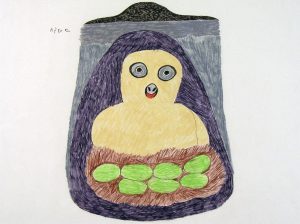 Pitseolak Ashoona: MOTHER GUARDING HER EGGS