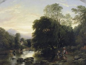 Arthur Perigal Jr.: RIVER SCENERY, S. WALES, EVENING