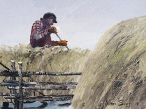 Allen Sapp: BUSY PITCHING HAY AT RED PHEASANT RESERVE