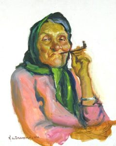 Nicholas de Grandmaison: LADY WITH A PIPE