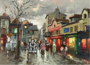 Antoine Blanchard: PARIS (PLACE DU TERTRE A MONTMARTRE)