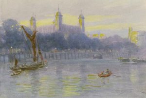 Frederic Marlett Bell-Smith: THE TOWER OF LONDON (FROM THE THAMES)