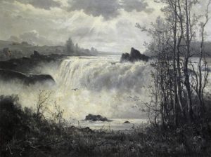 Constant A. (Charles) de l’Aubiniere: RUSHING WATERFALL
