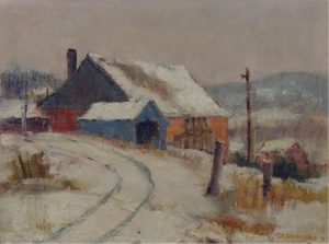 Peter Clapham Sheppard: BARN IN WINTER