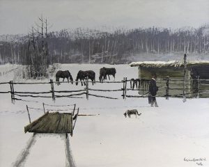 Michael Lonechild: GOING TO FEED THE HORSES
