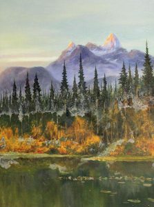 Edward Roper: MOUNT ASSINIBOINE, THE CANADIAN MATTERHORN (FROM MARVEL LAKE)