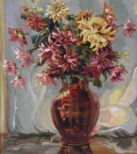 Edith Grace Coombs (Lawson): AUTUMN BOUQUET (CHRYSANTHEMUMS)