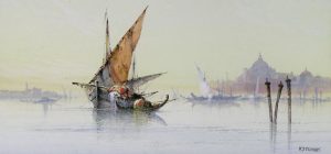 William Stewart: SAILING VESSELS OFF THE COAST OF VENICE