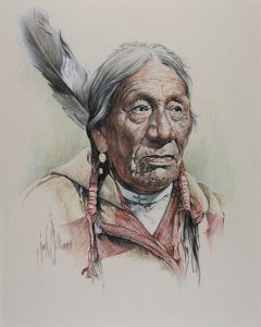 Jon Williams: PORTRAIT OF AN ELDER WITH EAGLE FEATHER