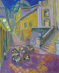 Frederick Serger: CAFE, VILLAGE SQUARE