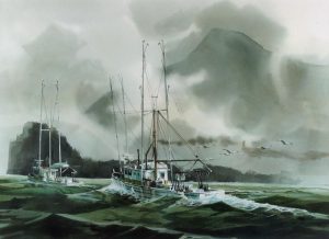 Harry Heine: WESTBOUND TROLLERS (STRAIT OF JUAN DE FUCA, BC)