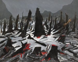 Jack Leonard Shadbolt: SKETCH FOR POSTER FOR ANTI-FOREST DEVASTATION