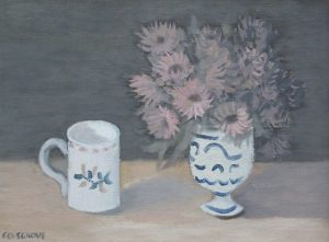 Stanley Morel Cosgrove: STILL LIFE WITH FLOWERS AND COFFEE CUP