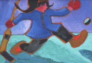 William (Bill) Roy Brownridge: STUDY FOR MOCCASIN GOALIE