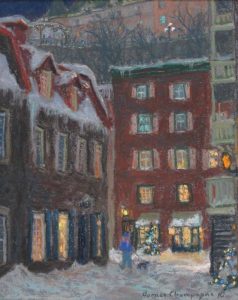 Horace Champagne: TWILIGHT STROLL (RESTAURANT “LA TRAVIATA”, PETIT CHAMPLAIN, VIEUX QUEBEC)