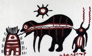 Norval H. Morrisseau: SACRED BEAVER  |  WOODLAND SCENE