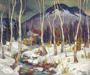 Mario Mauro: QUEBEC LANDSCAPE WITH WINTER CREEK
