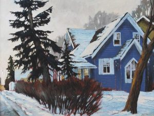David Langevin: BLUE HOUSE WITH THE PORCH LIGHT ON