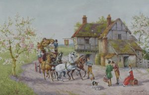 H. Murray: COACHING SCENE  |  HUNTING PARTY SETTING OUT