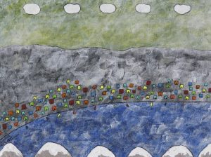 Ferdinando Nichola Spina: POND INLET, LOOKING WEST OVER THE MOUNTAINS (THE ARCTIC)