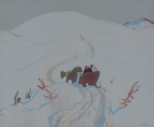 Alexander Young Jackson: HORSE AND CARRIAGE ON SNOWY TRACKS